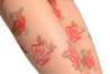 Red Woven Roses On Nude