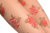 Red Woven Roses On Nude