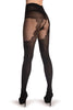 Black Faux Seamed Elegant Lace Stocking With Suspenders 40 Den