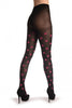 Pink Woven Polka Dot On Black 60 Den