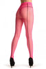 Fluorescent Pink Fishnet With Black Back Seam