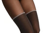 Grey With Opaque Faux Stockings & Light Grey Laced Top