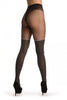 Grey With Opaque Faux Stockings & Light Grey Laced Top