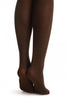 Mocha Melange Faux Stockings & Opaque Top Stripe