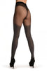 Black Melange Faux Stockings & Opaque Top Stripe