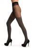 Black Melange Faux Stockings & Opaque Top Stripe