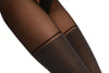 Black Melange Faux Stockings & Opaque Top Stripe