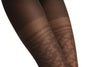 Grey With Micro Mesh Butterflies Faux Stockings