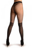 Black With Non Transparent Diamond Over The Knee