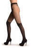 Black With Non Transparent Diamond Over The Knee