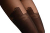 Slate Grey Faux Stockings With Crown Top