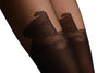 Black Faux Stockings With Crown Top