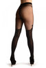 Black Faux Stockings With Crown Top