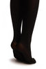 Black Faux Stockings With Crown Top