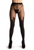 Black Faux Stockings With Crown Top