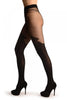 Black Faux Stockings With Crown Top