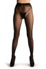 Black With Woven Corset Faux Stockings