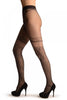 Grey With Geometrical Faux Stockings & Garter