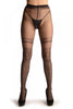 Grey With Geometrical Faux Stockings & Garter