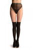 Black Faux Stockings With Side Zip