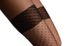 Black With Polka Dots Faux Stockings