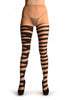 Black Woven Crossed Wrapping Stripes On Nude