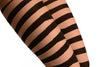 Black Woven Crossed Wrapping Stripes On Nude