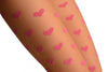 Pink Woven Hearts On Nude