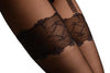 Black With Barocco Lace Faux Suspender Belt