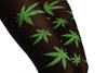 Black With Printed Hemp Leaf