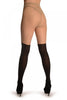 Black Faux Stockings With Large Crossbones Shaped Top