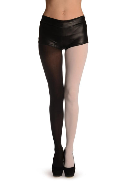 One Leg White & One Leg Black