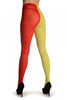 One Leg Neon Yellow Red & One Leg Red