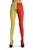 One Leg Neon Yellow Red & One Leg Red