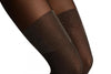 Grey Faux Stockings With Silver Lurex Top