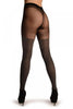 Grey Faux Stockings With Silver Lurex Top