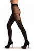 Black Faux Stockings With Silver Lurex Top