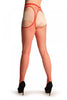 Red Fishnet With Attached Suspender Belt