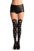 Black With Spotted Bird Over The Knee