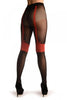 Black With Red Faux Suspenders & Bow