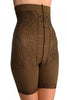 Beige With Strong Floral Corset Shaping Tummy In Tights