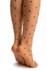 Nude With Black Woven Polka Dots & Bow