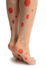 Cream With Red & Cream Polka Dots