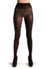 Ole Leg Black & One Leg With Woven Red Hearts