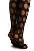 Black With Large Dots Faux Stockigns