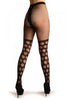 Black With Large Dots Faux Stockigns