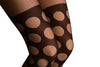 Black With Large Dots Faux Stockigns