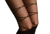 Black With Faux Knee High Socks