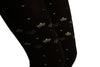 Black Thick Cotton With Small Grey Stars