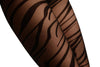 Black Opaque Socks With Tiger Top Tights